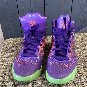 Nike Vibrant Purple and Green Sneakers with Textured Design